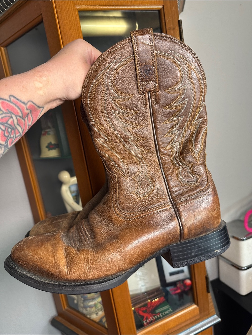 Ariat Brown Leather Western Cowboy Boots